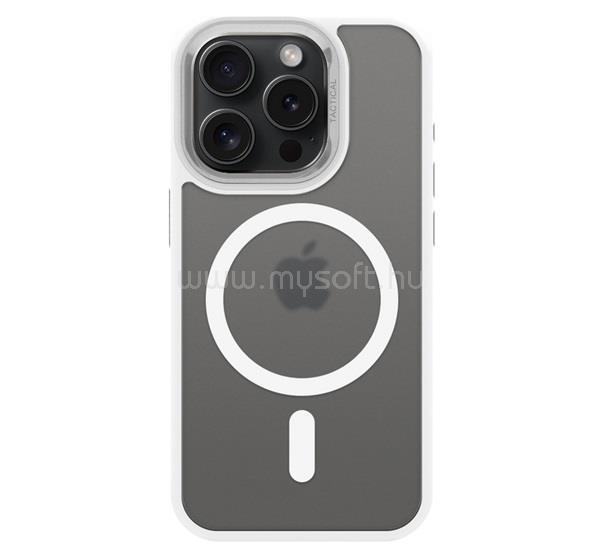 TACTICAL iPhone 15 Pro TACTICAL MAGFORCE HYPERSTEALTH 3.0 szilikon telefonvédő ütésállóság, MagSafe, FEHÉR