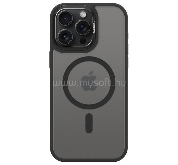 TACTICAL iPhone 15 Pro Max TACTICAL MAGFORCE HYPERSTEALTH 3.0 szilikon telefonvédő ütésállóság, MagSafe, FEKETE