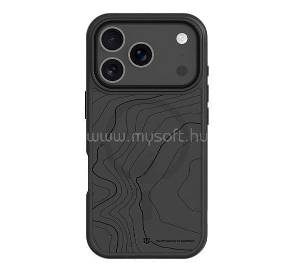 TACTICAL iPhone 18 Pro TACTICAL MAGFORCE HYPERSTEALTH SIKA szilikon telefonvédő ütésállóság, topográfiai minta, FEKETE