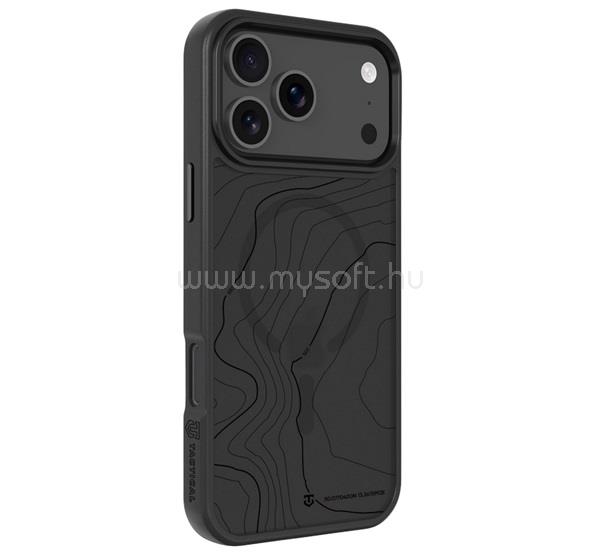 TACTICAL iPhone 18 Pro Max TACTICAL MAGFORCE HYPERSTEALTH SIKA szilikon telefonvédő ütésállóság, topográfiai minta, FEKETE