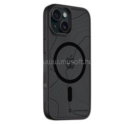 TACTICAL iPhone 15 TACTICAL MAGFORCE HYPERSTEALTH SIKA szilikon telefonvédő ütésállóság, topográfiai minta, FEKETE TACTICAL_57983126322 small