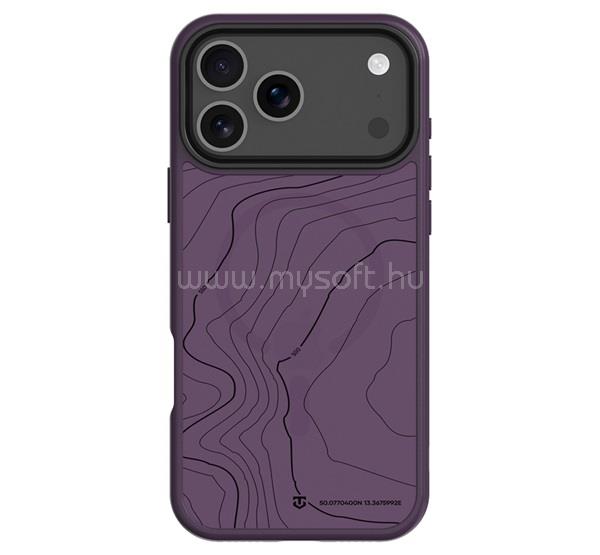 TACTICAL iPhone 18 Pro Max TACTICAL MAGFORCE HYPERSTEALTH SIKA szilikon telefonvédő ütésállóság, topográfiai minta, LILA