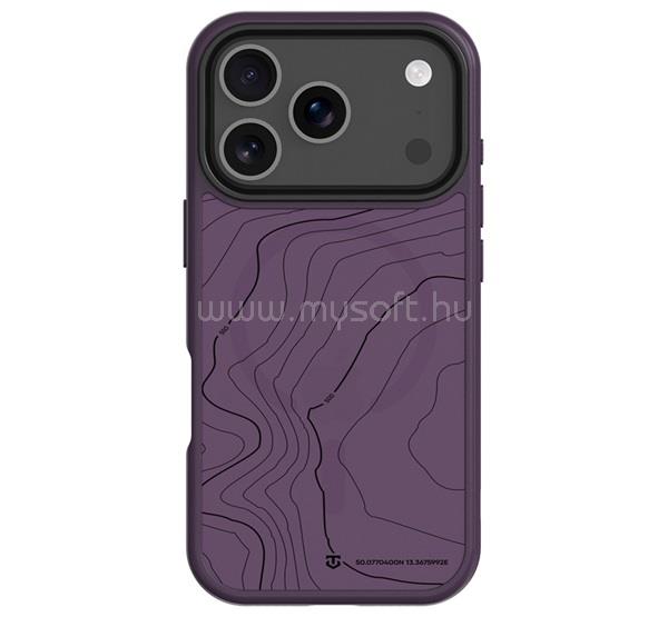 TACTICAL iPhone 18 Pro / 17 Pro TACTICAL MAGFORCE HYPERSTEALTH SIKA szilikon telefonvédő ütésállóság, topográfiai minta, LILA