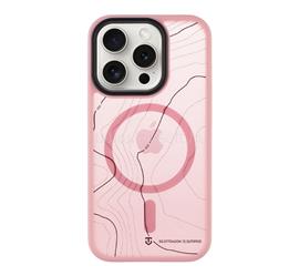 TACTICAL iPhone 15 Pro TACTICAL MAGFORCE HYPERSTEALTH SIKA szilikon telefonvédő ütésállóság, topográfiai minta, RÓZSASZÍN TACTICAL_57983126328 small