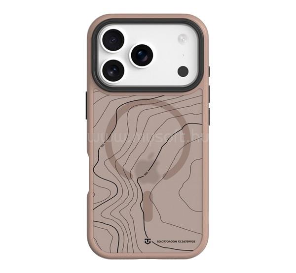 TACTICAL iPhone 18 Pro TACTICAL MAGFORCE HYPERSTEALTH SIKA szilikon telefonvédő ütésállóság, topográfiai minta, SÖTÉTBARNA
