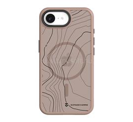 TACTICAL iPhone 17e / 16e TACTICAL MAGFORCE HYPERSTEALTH SIKA szilikon telefonvédő ütésállóság, topográfiai minta, SÖTÉTBARNA TACTICAL_57983126321 small