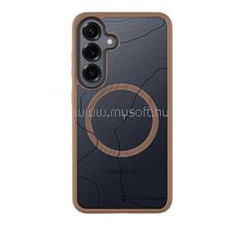 TACTICAL Samsung S25 TACTICAL MAGFORCE HYPERSTEALTH SIKA szilikon telefonvédő ütésállóság, topográfiai minta, SÖTÉTBARNA TACTICAL_57983126826 small