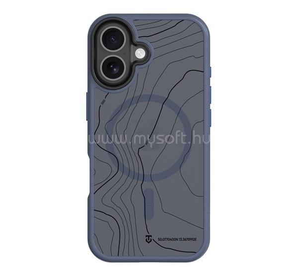 TACTICAL iPhone 17 TACTICAL MAGFORCE HYPERSTEALTH SIKA szilikon telefonvédő ütésállóság, topográfiai minta, SÖTÉTKÉK