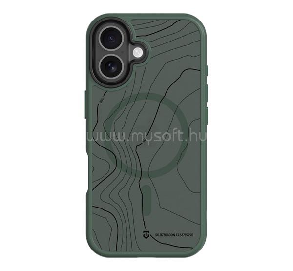 TACTICAL iPhone 17 TACTICAL MAGFORCE HYPERSTEALTH SIKA szilikon telefonvédő ütésállóság, topográfiai minta, SÖTÉTZÖLD