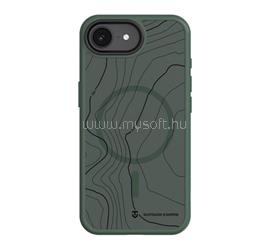 TACTICAL iPhone 17e / 16e TACTICAL MAGFORCE HYPERSTEALTH SIKA szilikon telefonvédő ütésállóság, topográfiai minta, SÖTÉTZÖLD TACTICAL_57983126320 small