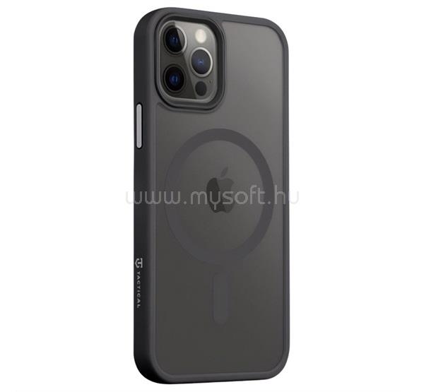 TACTICAL iPhone 12 Pro / 12 TACTICAL MAGFORCE HYPERSTEALTH szilikon telefonvédő ütésállóság, MagSafe, FEKETE