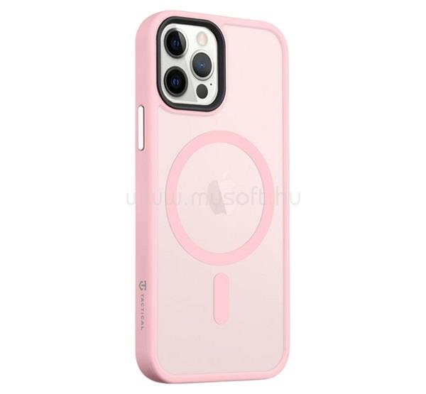 TACTICAL iPhone 12 Pro / 12 TACTICAL MAGFORCE HYPERSTEALTH szilikon telefonvédő ütésállóság, MagSafe, RÓZSASZÍN