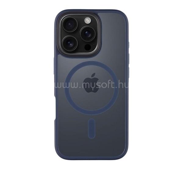 TACTICAL iPhone 16 Pro TACTICAL MAGFORCE HYPERSTEALTH szilikon telefonvédő ütésállóság, MagSafe, SÖTÉTKÉK