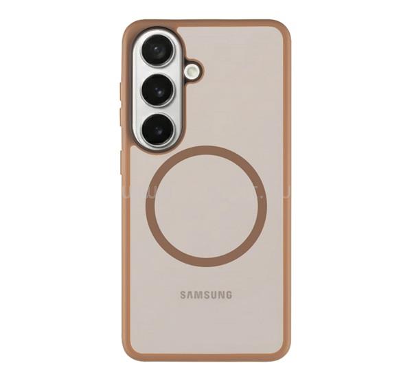 TACTICAL Samsung S26 TACTICAL MAGFORCE HYPERSTEALTH szilikon telefonvédő ütésállóság, MagSafe, VILÁGOSBARNA