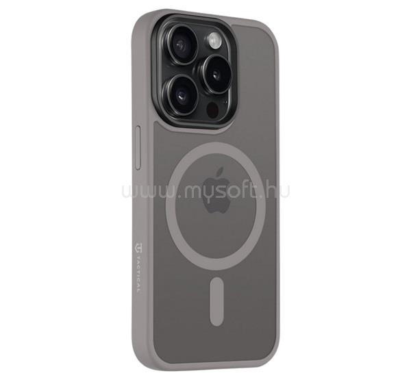 TACTICAL iPhone 15 Pro TACTICAL MAGFORCE HYPERSTEALTH szilikon telefonvédő ütésállóság, MagSafe, VILÁGOSSZÜRKE
