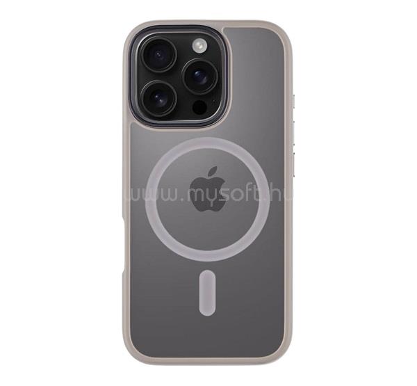 TACTICAL iPhone 16 Pro TACTICAL MAGFORCE HYPERSTEALTH szilikon telefonvédő ütésállóság, MagSafe, VILÁGOSSZÜRKE