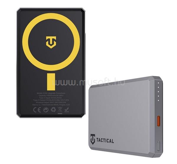 TACTICAL TACTICAL MAGFORCE RELIEF vésztöltő Type-C aljzat 10000mAh, mágneses, SÖTÉTSZÜRKE
