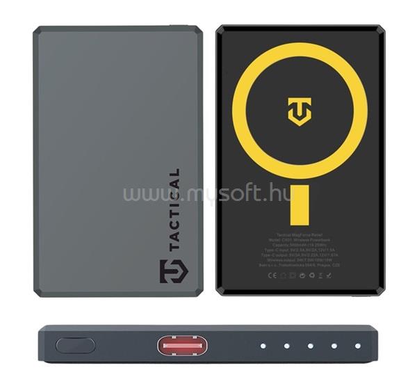 TACTICAL TACTICAL MAGFORCE RELIEF vésztöltő Type-C aljzat 5000mAh, MagSafe, SÖTÉTSZÜRKE