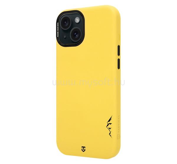 TACTICAL iPhone 15 TACTICAL MAGFORCE VELVET SMOOTHIE 2.0 szilikon telefonvédő ütésállóság, MagSafe, CITROMSÁRGA