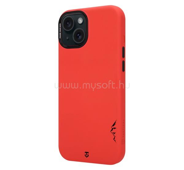 TACTICAL iPhone 15 TACTICAL MAGFORCE VELVET SMOOTHIE 2.0 szilikon telefonvédő ütésállóság, MagSafe, PIROS