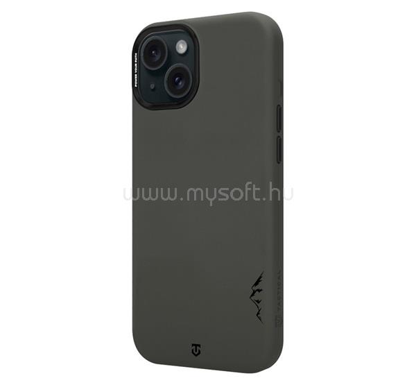 TACTICAL iPhone 15 TACTICAL MAGFORCE VELVET SMOOTHIE 2.0 szilikon telefonvédő ütésállóság, MagSafe, SÖTÉTSZÜRKE