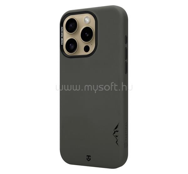 TACTICAL iPhone 16 Pro TACTICAL MAGFORCE VELVET SMOOTHIE 2.0 szilikon telefonvédő ütésállóság, MagSafe, SÖTÉTSZÜRKE