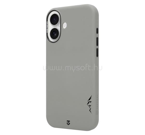 TACTICAL iPhone 16 TACTICAL MAGFORCE VELVET SMOOTHIE 2.0 szilikon telefonvédő ütésállóság, MagSafe, VILÁGOSSZÜRKE