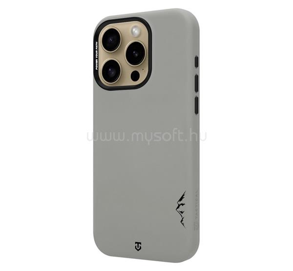 TACTICAL iPhone 16 Pro TACTICAL MAGFORCE VELVET SMOOTHIE 2.0 szilikon telefonvédő ütésállóság, MagSafe, VILÁGOSSZÜRKE