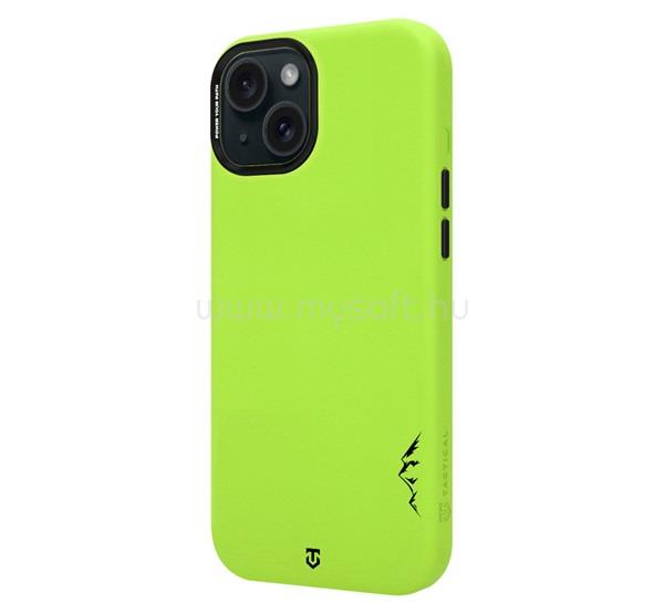 TACTICAL iPhone 15 TACTICAL MAGFORCE VELVET SMOOTHIE 2.0 szilikon telefonvédő ütésállóság, MagSafe, VILÁGOSZÖLD