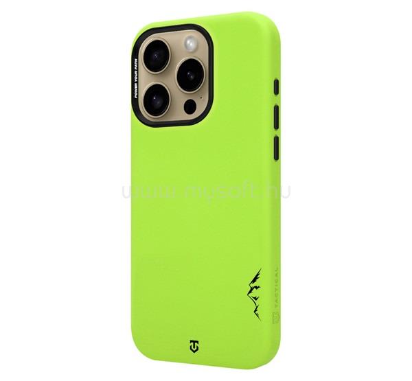 TACTICAL iPhone 16 Pro TACTICAL MAGFORCE VELVET SMOOTHIE 2.0 szilikon telefonvédő ütésállóság, MagSafe, VILÁGOSZÖLD