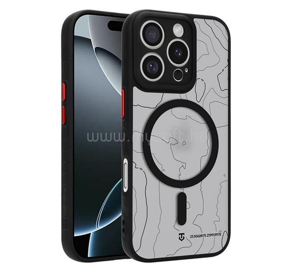 TACTICAL iPhone 16 Pro TACTICAL MAGFORCE WARTHOG szilikon telefonvédő erős ütésállóság, MagSafe, FEKETE
