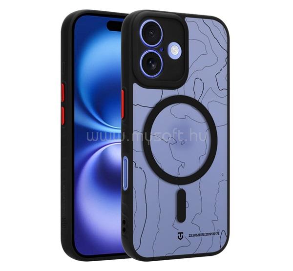 TACTICAL iPhone 16 TACTICAL MAGFORCE WARTHOG szilikon telefonvédő erős ütésállóság, MagSafe, FEKETE