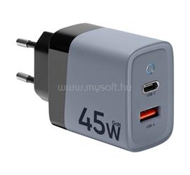 TACTICAL TACTICAL MICROGRID hálózati töltő USB+Type-C aljzat 45W, PD gyorstöltő 3.0, SÖTÉTSZÜRKE TACTICAL_57983117438 small