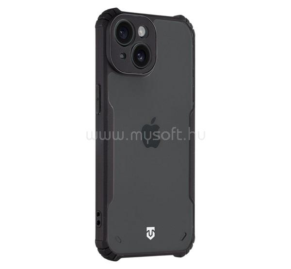 TACTICAL iPhone 15 TACTICAL QUANTUM STEALTH szilikon telefonvédő ütésállóság, kameravédő, FEKETE