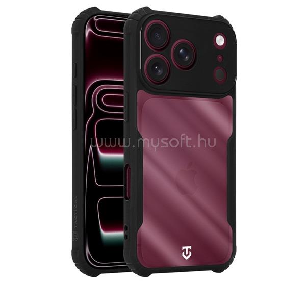 TACTICAL iPhone 18 Pro / 17 Pro TACTICAL QUANTUM STEALTH szilikon telefonvédő ütésállóság, kameravédő, FEKETE