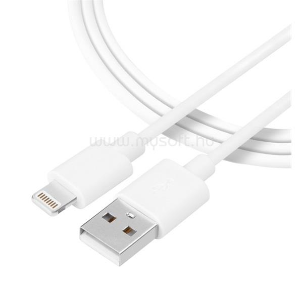 TACTICAL iPhone 14 Plus / 14 Pro Max / 14 Pro TACTICAL SMOOTH THREAD adatkábel USB - lightning, 200cm, FEHÉR