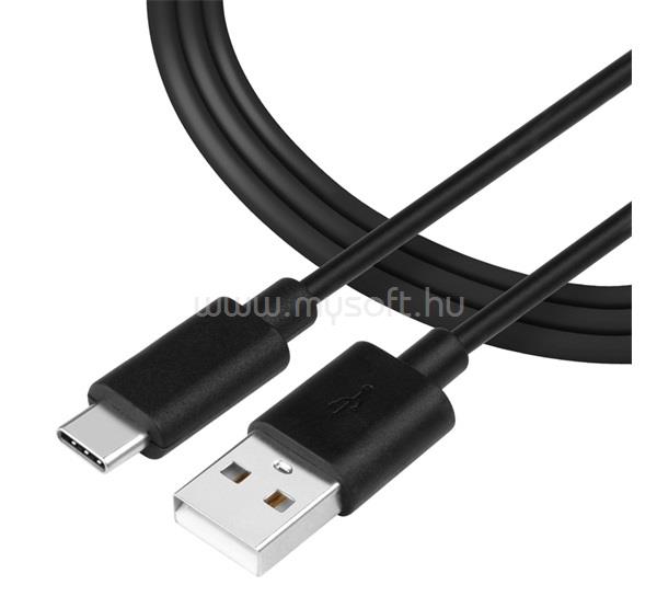 TACTICAL TACTICAL SMOOTH THREAD adatkábel USB - Type-C, 100cm, FEKETE