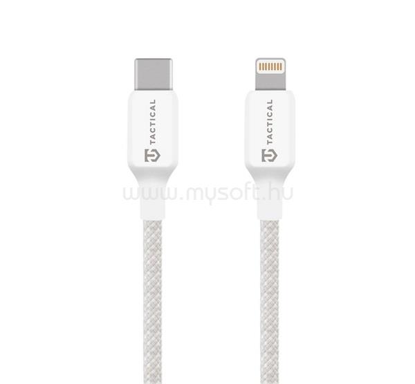 TACTICAL iPhone 14 Plus / 14 Pro Max / 14 Pro TACTICAL STITCH THREAD adatkábel Type-C - lightning, 200cm, FEHÉR