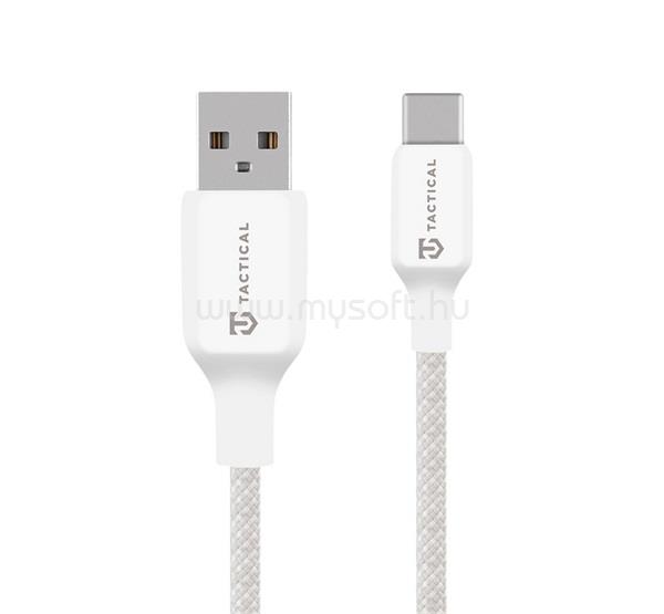 TACTICAL TACTICAL STITCH THREAD adatkábel USB - Type-C, 200cm, FEHÉR