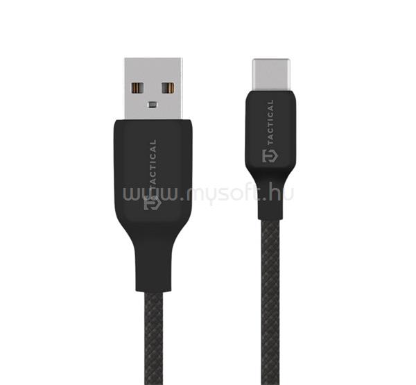 TACTICAL TACTICAL STITCH THREAD adatkábel USB - Type-C, 200cm, FEKETE