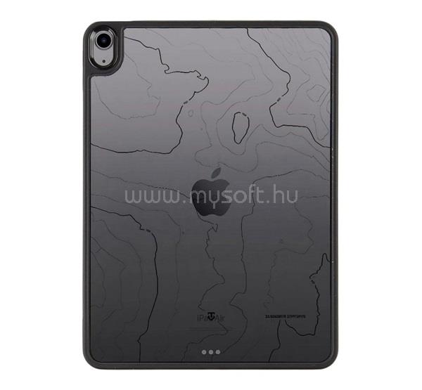 TACTICAL IPAD Air 2022 / Air 2020 TACTICAL WARTHOG szilikon telefonvédő ütésállóság, topográfiai minta, FEKETE
