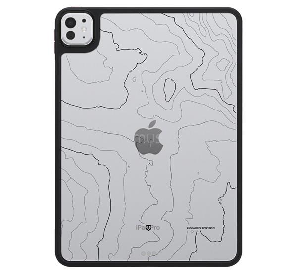 TACTICAL IPAD Pro 11 (2025) / Pro 11 (2024) TACTICAL WARTHOG szilikon telefonvédő ütésállóság, topográfiai minta, FEKETE