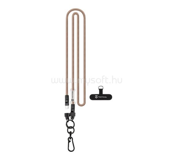 TACTICAL TACTICAL WIRE SNAKE adatkábel Type-C - Type-C, 120cm, VILÁGOSBARNA