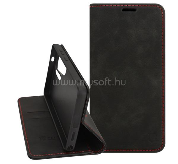 TACTICAL Samsung S26 Ultra TACTICAL XPROOF tok álló, bőr hatású FLIP, prémium, FEKETE
