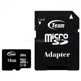 TEAMGROUP 16GB microSDHC Class10 UHS-I Black + adapterrel TUSDH16GCL10U03 small
