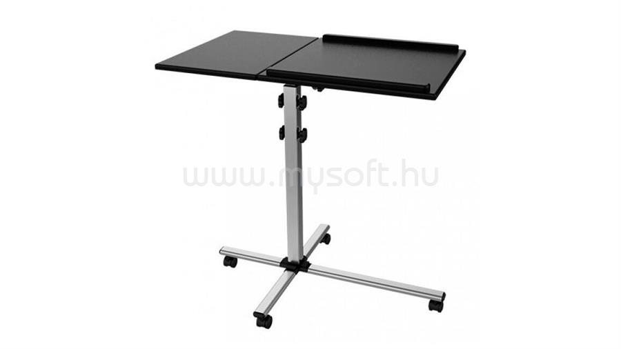 TECHLY 101485 Univerzális projektor / notebook mobil állvány 2 állítható polc fekete