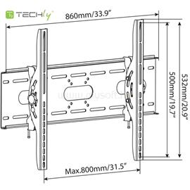 TECHLY ICA-PLB 890 dönthető fali konzol 42-80" LCD kijelzőhöz (fekete) TECHLY_ICA-PLB_890 small