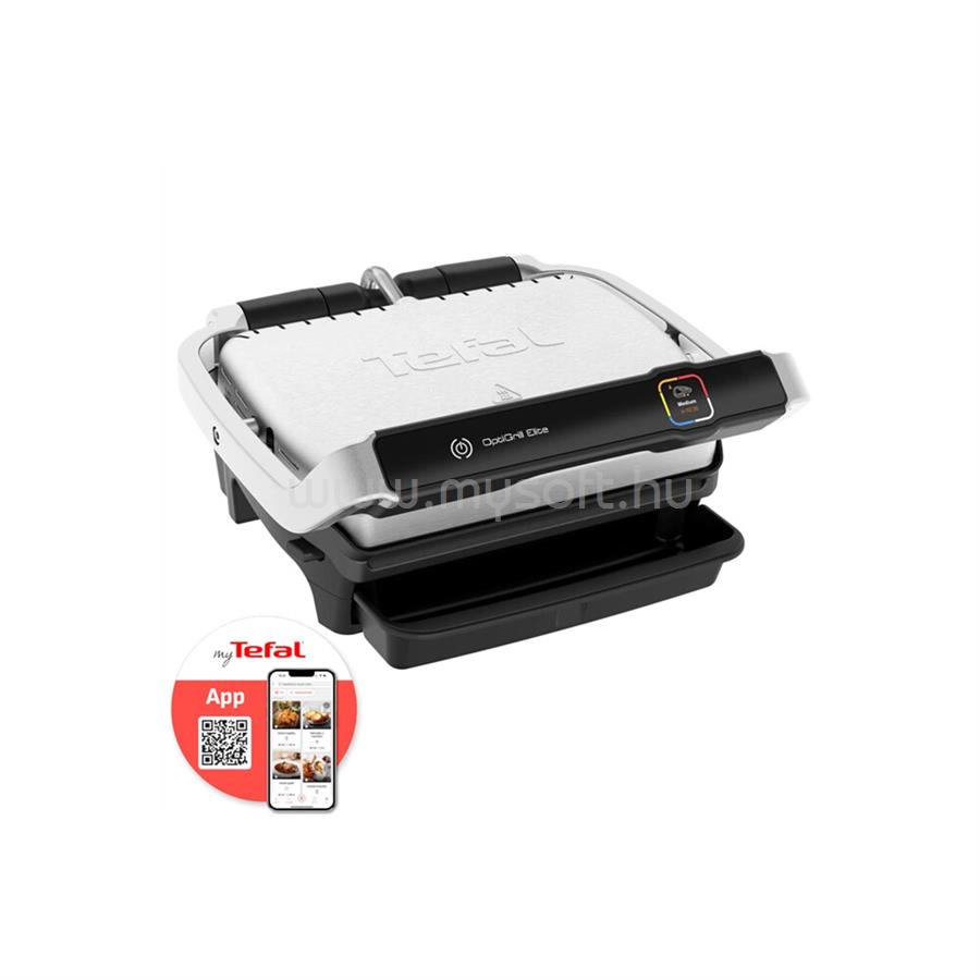 TEFAL GC750D30 OptiGrill Elite grillsütő 2000 W (ezüst)