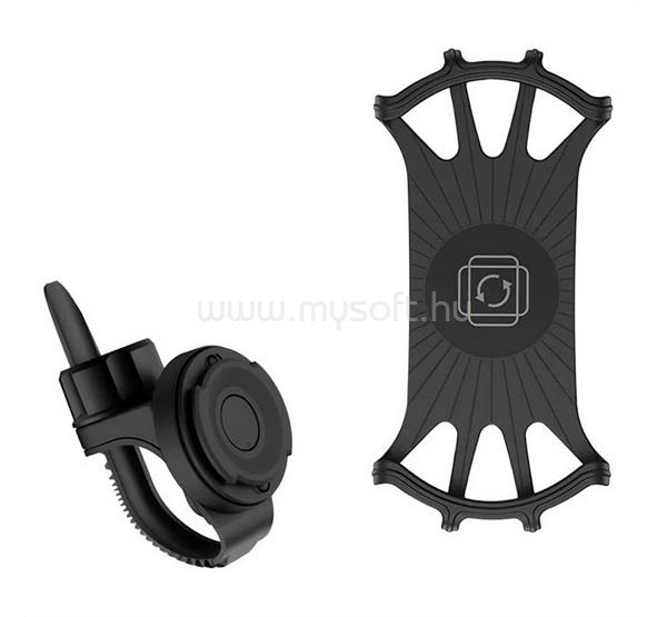 TELLUR TELLUR BPH100 kerékpáros és motoros telefontartó kormányra rögzíthető, 4-6.5" méret, FEKETE