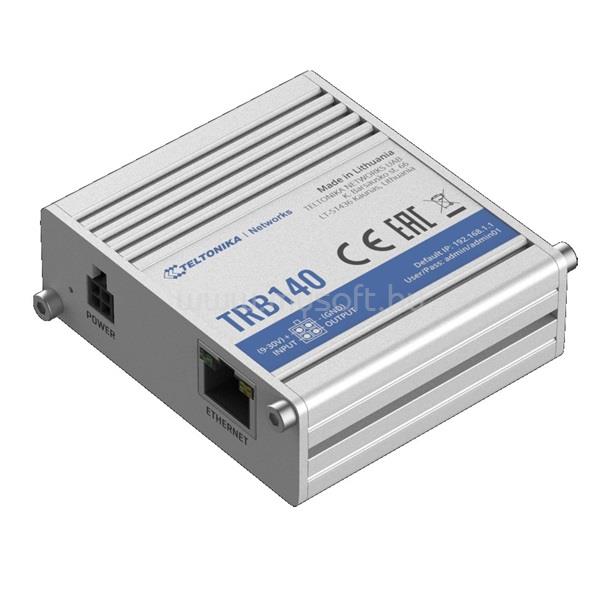 TELTONIKA TRB140 1xGbE LAN 1xminiSIM 4G/LTE CAT4 Gigabit ipari Ethernet IoT gateway